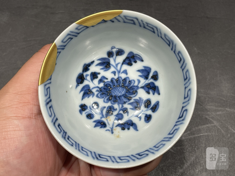元 青花菊纹茶圆 - 图6